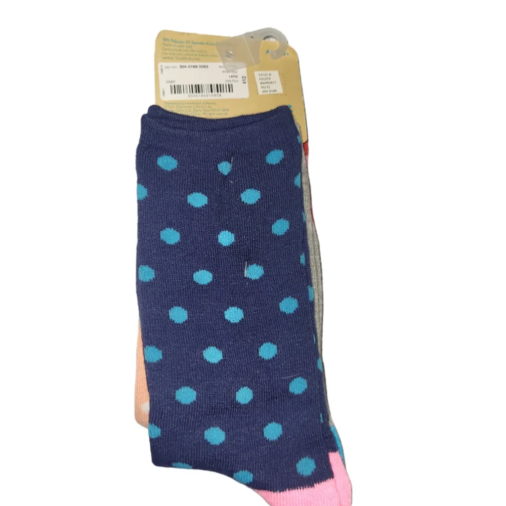 Girls There Abouts Socks Large Red Pink